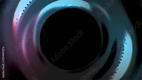 Puffed: Torus Doughnut Talking Pattern Space Geometric Landscape Modern Technology Design Background 4K stock animation video