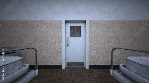 Wallpaper Mural 廃墟病室　3DCGレンダリング Torontodigital.ca