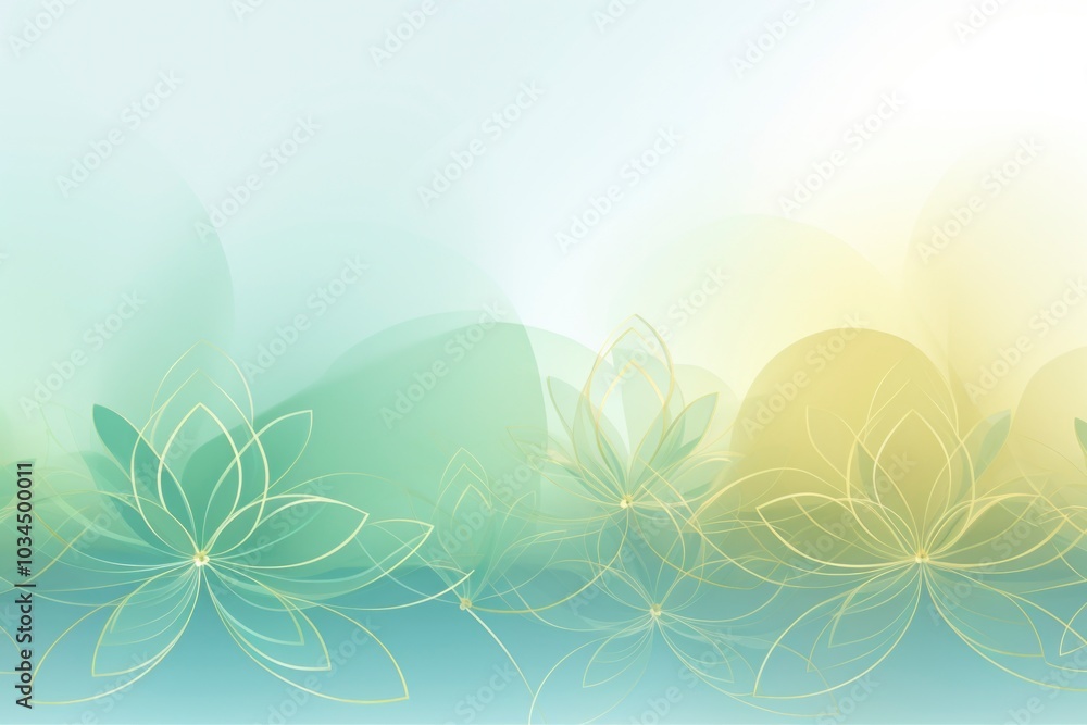 Obraz premium Abstract flower pattern light green background