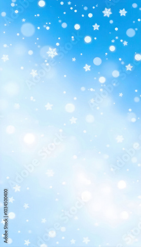 Soft falling snow banner featuring a light blue background with delicate snowflakes gently cascading, creating a serene winter atmosphere perfect for seasonal celebrations