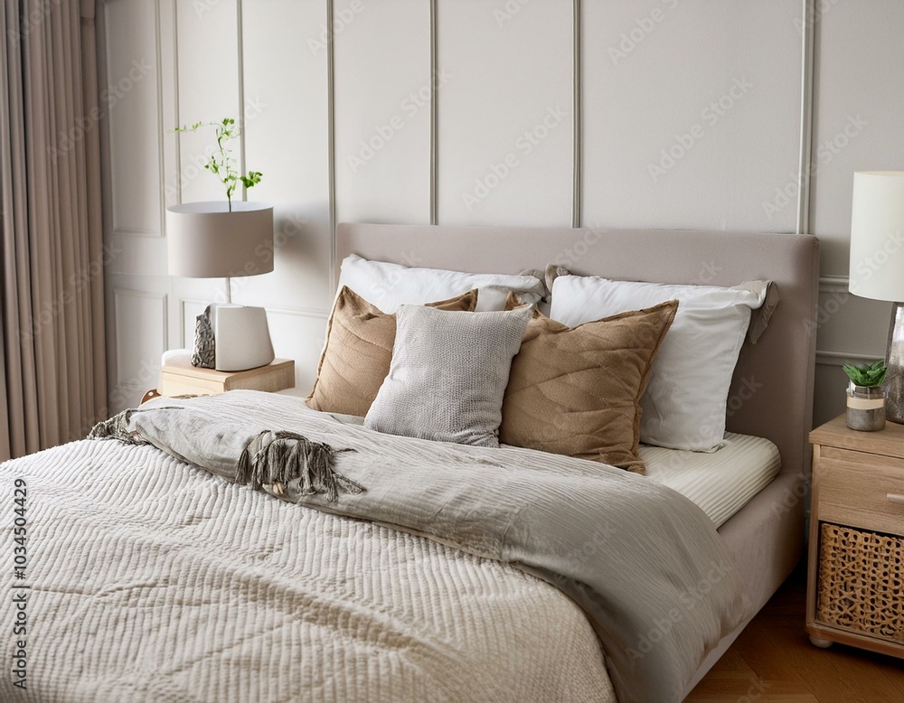 bedroom with bed and pillows bedroom with bed and pillows