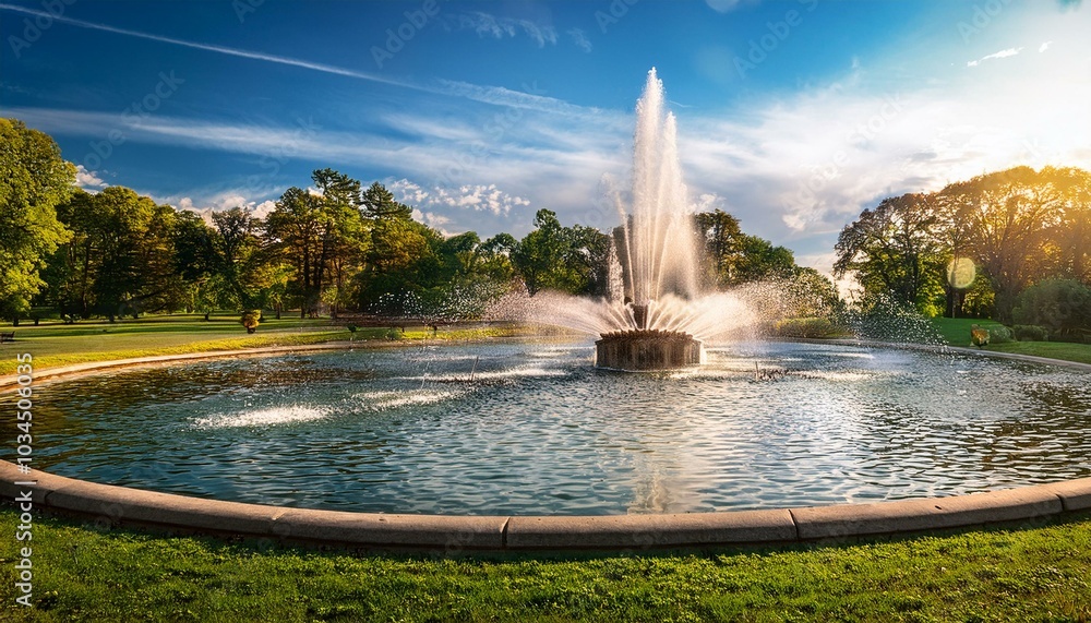fountain in park fountain in park