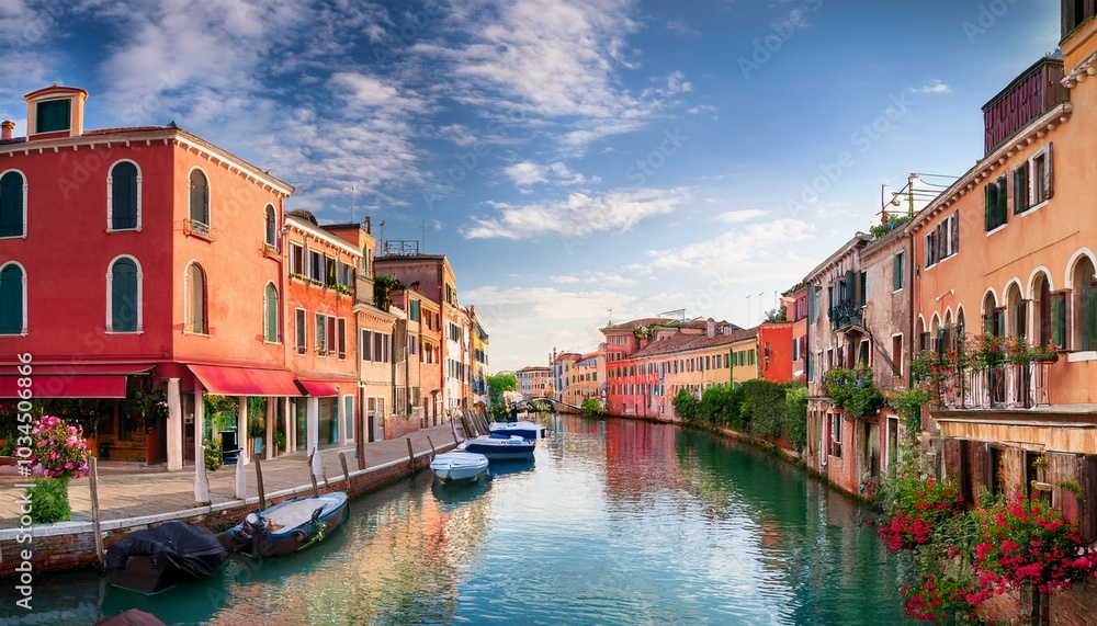 Obraz premium italian canal streets