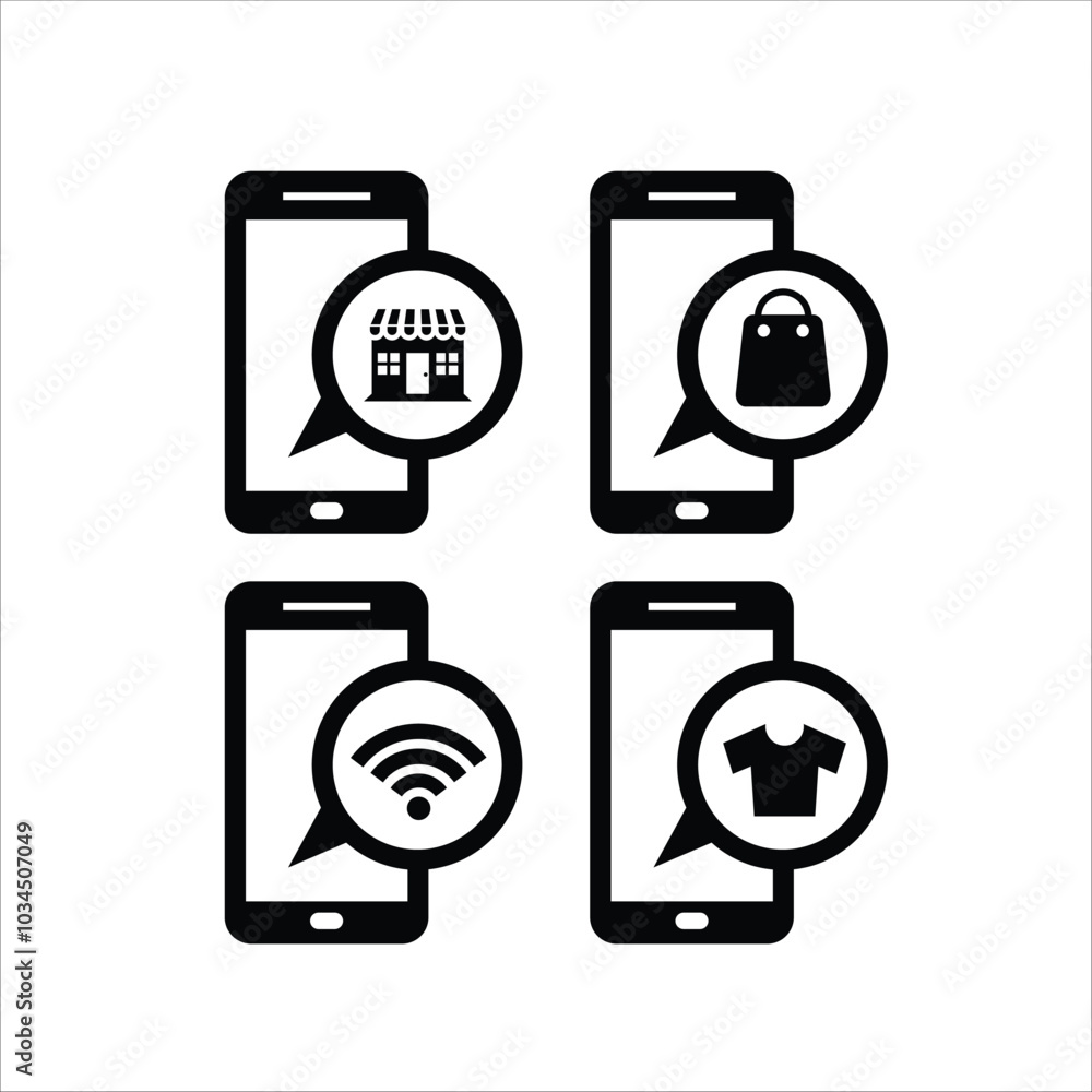 mobile phone search icon vector illustration, mobile phone icon mobile phone search icon vector illustration, mobile phone icon