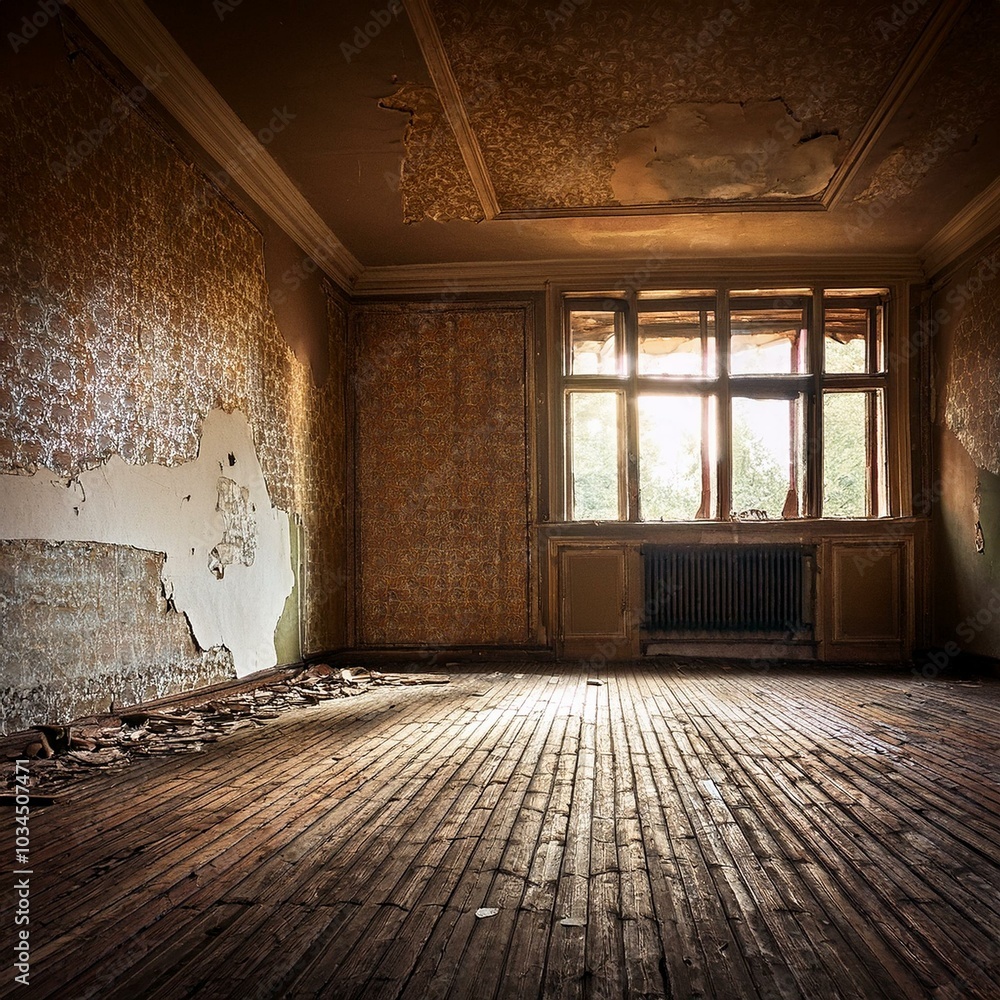 old abandoned room with wall old abandoned room with wall