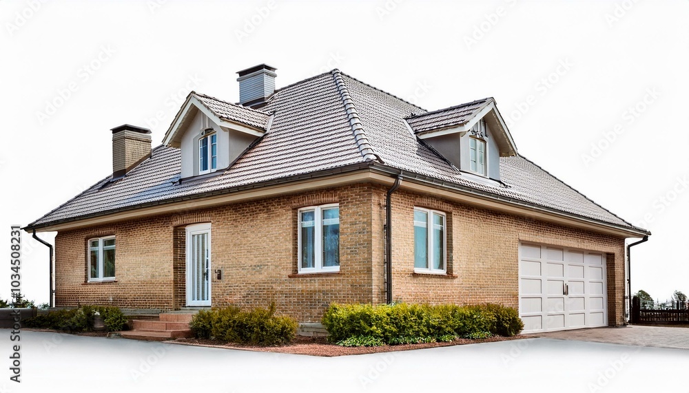 private house isolated on white background private house isolated on white background