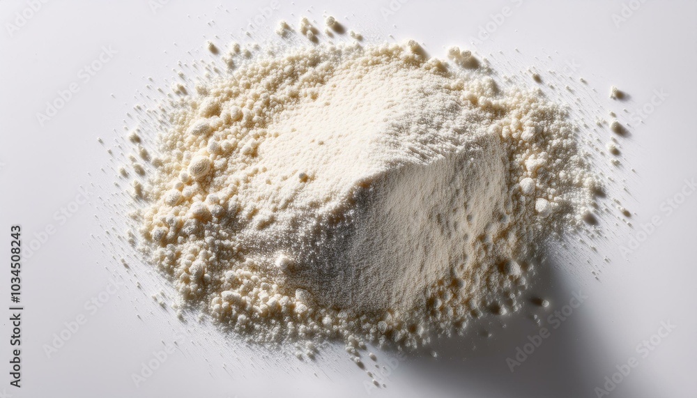 powdered substance atop white surface from above powdered substance atop white surface from above