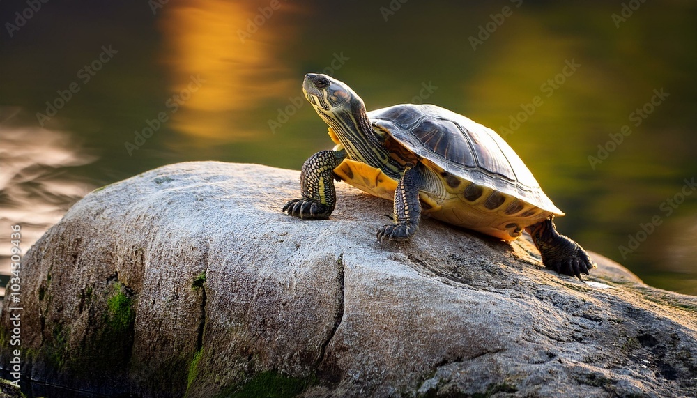 Obraz premium turtle on a rock