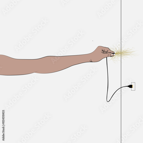 Precautionary measures: never touch the cables connected to the electrical network.