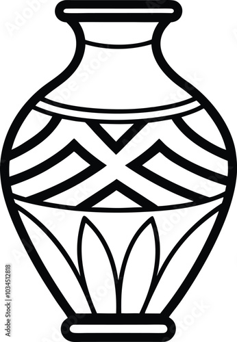 Old vase. Vector design concept illustration EPS10. Antique vases on a white background