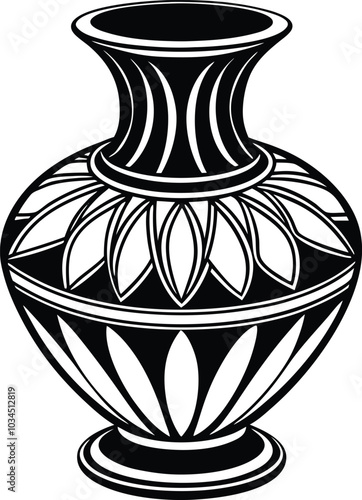 Old vase. Vector design concept illustration EPS10. Antique vases on a white background