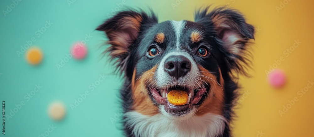 Happy Dog with Treat Happy Dog with Treat
