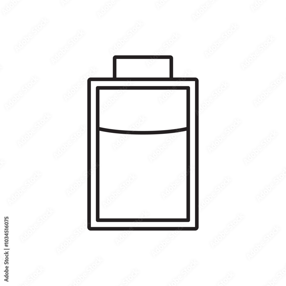 Battery icon Simple thin outline