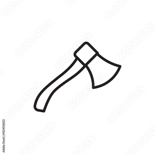 Axe icon Simple thin outline