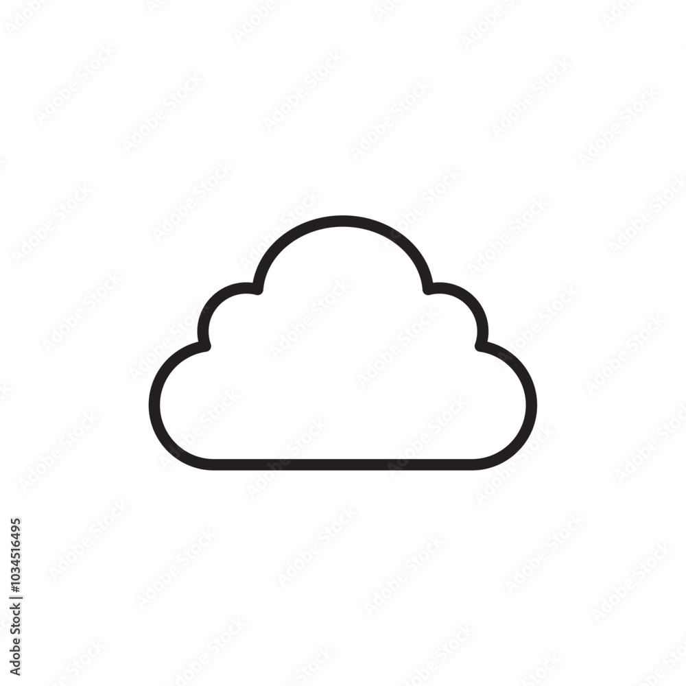 Cloud icon Simple thin outline Cloud icon Simple thin outline