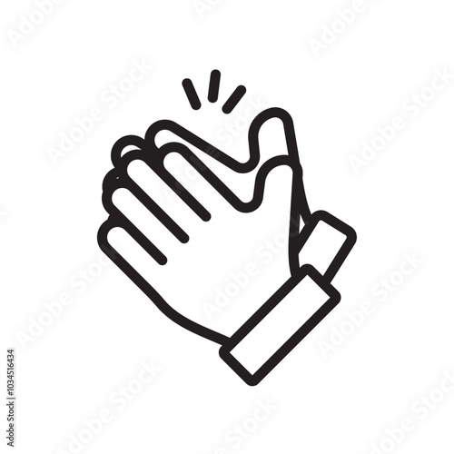 Clap icon Simple thin outline