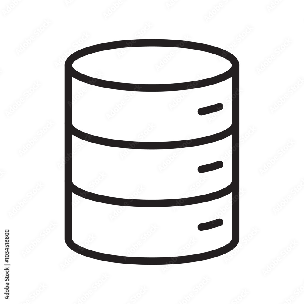 Database icon Simple thin outline Database icon Simple thin outline
