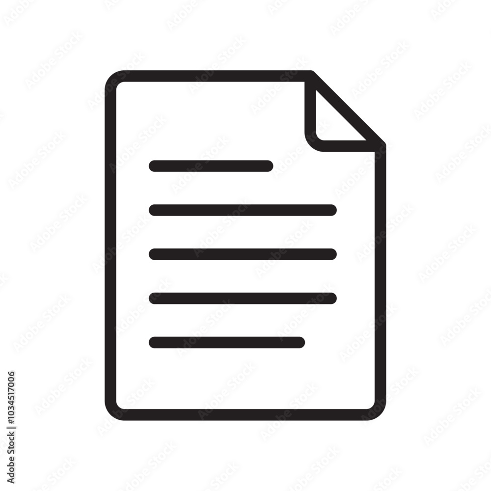 Document icon Simple thin outline Document icon Simple thin outline