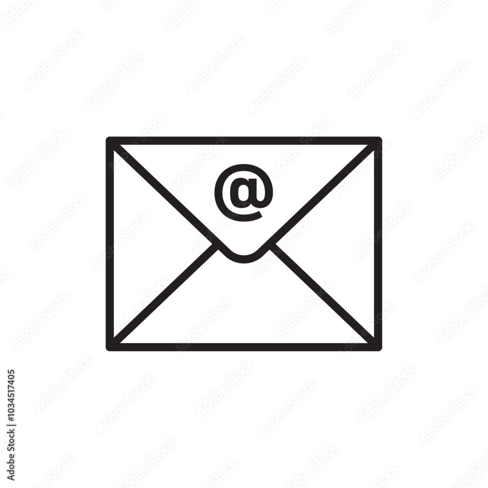 Email icon Simple thin outline Email icon Simple thin outline