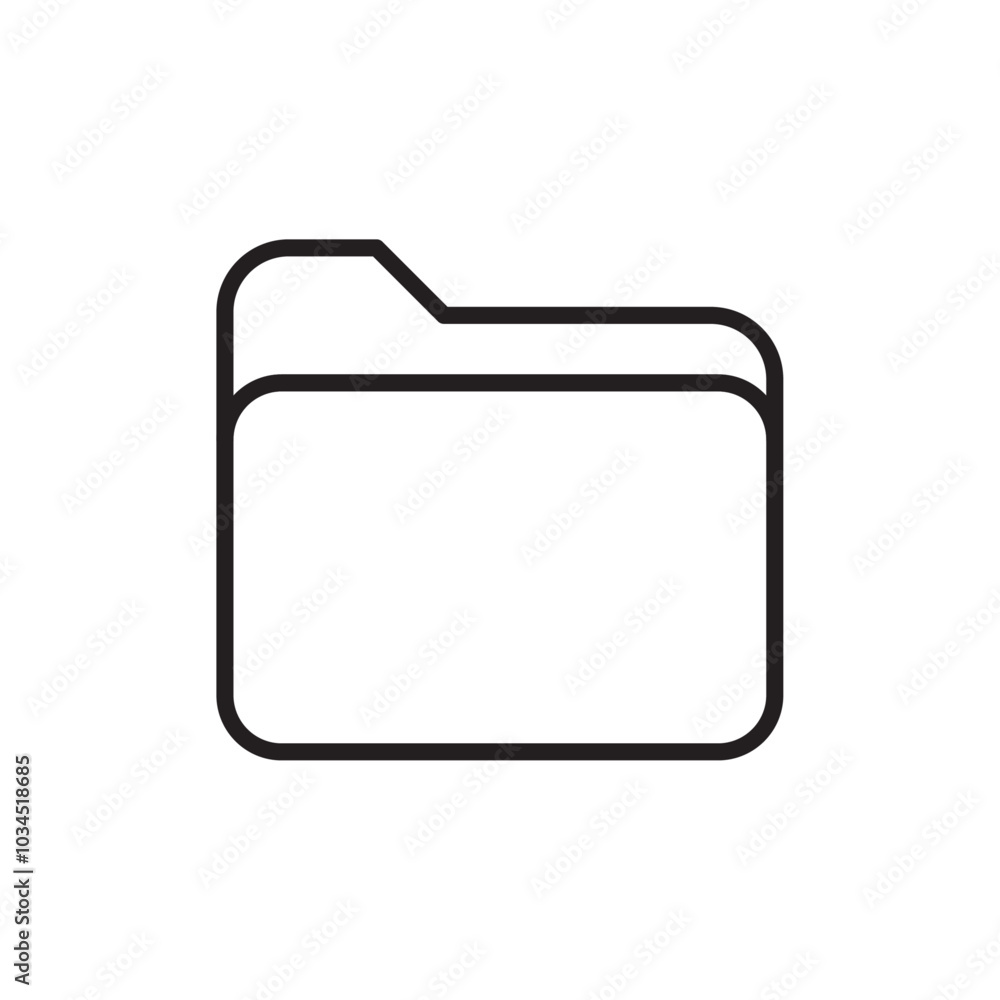 Folder icon Simple thin outline Folder icon Simple thin outline
