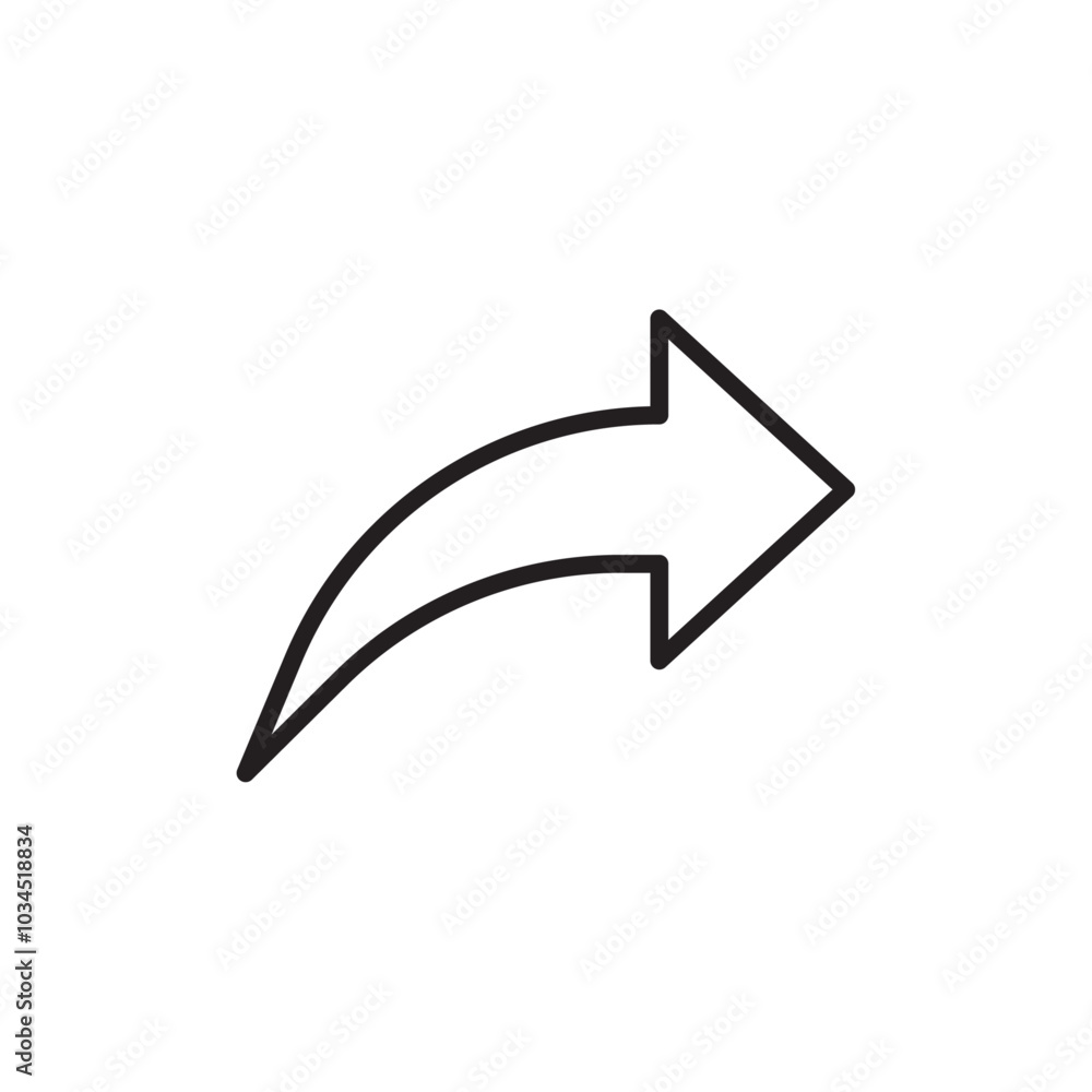 Forward icon Simple thin outline Forward icon Simple thin outline