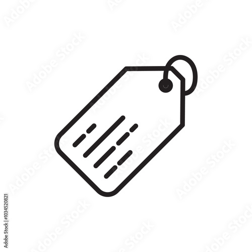 Label icon Simple thin outline