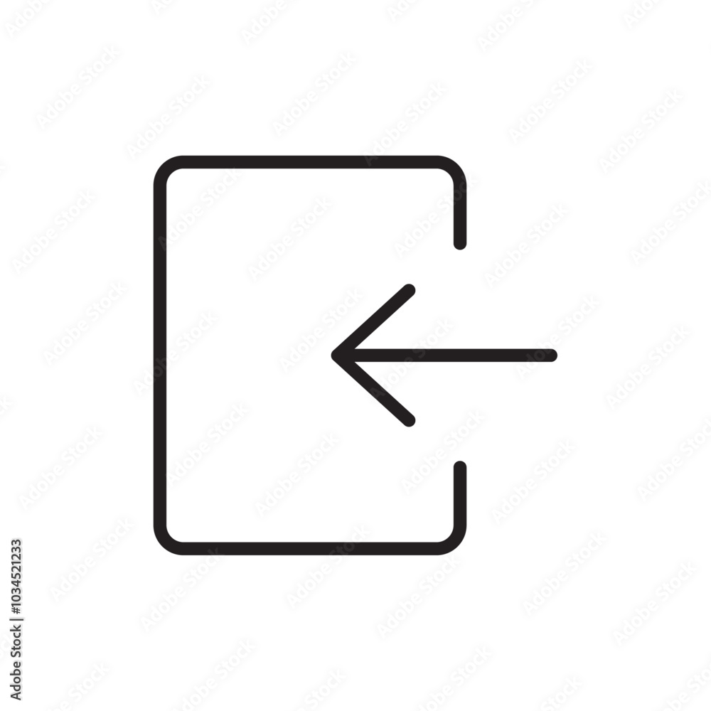 Log in icon Simple thin outline Log in icon Simple thin outline