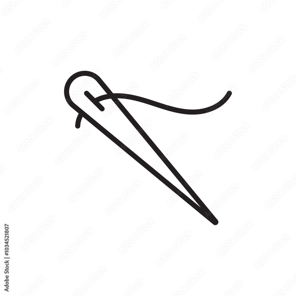 Needle icon Simple thin outline Needle icon Simple thin outline
