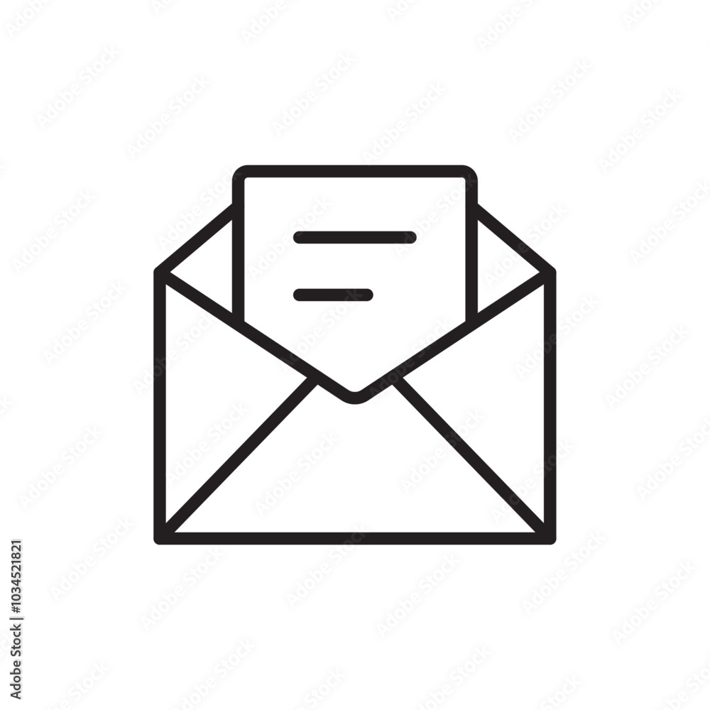 Newsletter icon Simple thin outline Newsletter icon Simple thin outline