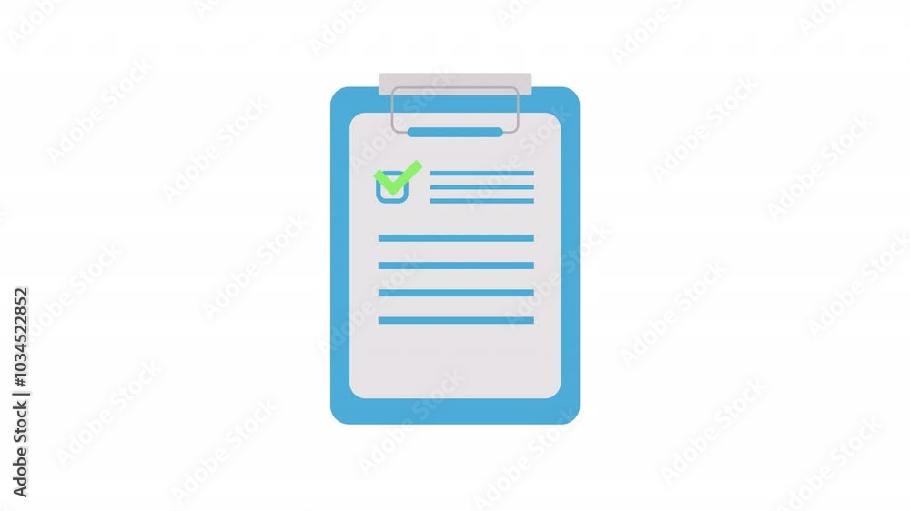 Task List is Marked Complete. Motion icon of a clipboard features a check mark signifying completion. Ideal for presentations, websites, and applications related to productivity, tasks, or checklists. Task List is Marked Complete. Motion icon of a clipboard features a check mark signifying completion. Ideal for presentations, websites, and applications related to productivity, tasks, or checklists.