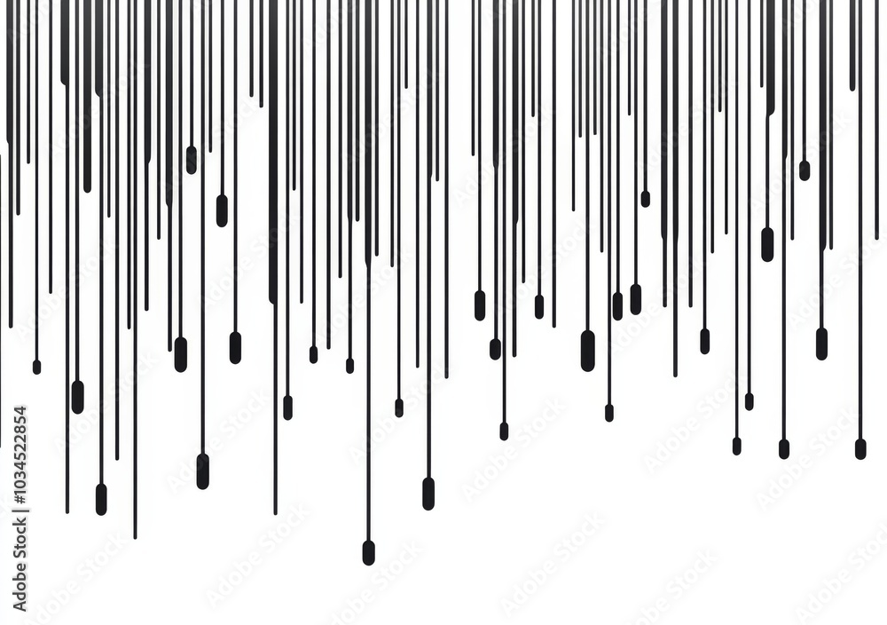 Vertical vector line pattern featuring thin, straight lines against a white background, creating an abstract design that simulates rain falling Vertical vector line pattern featuring thin, straight lines against a white background, creating an abstract design that simulates rain falling