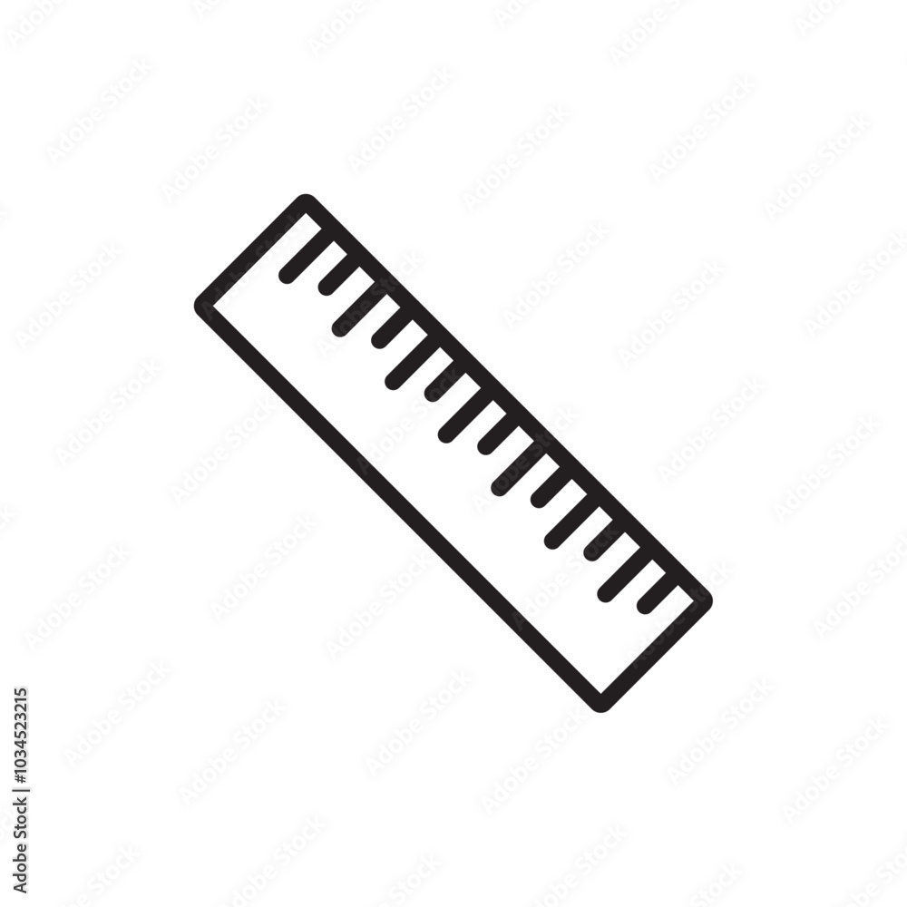 Ruler icon Simple thin outline Ruler icon Simple thin outline