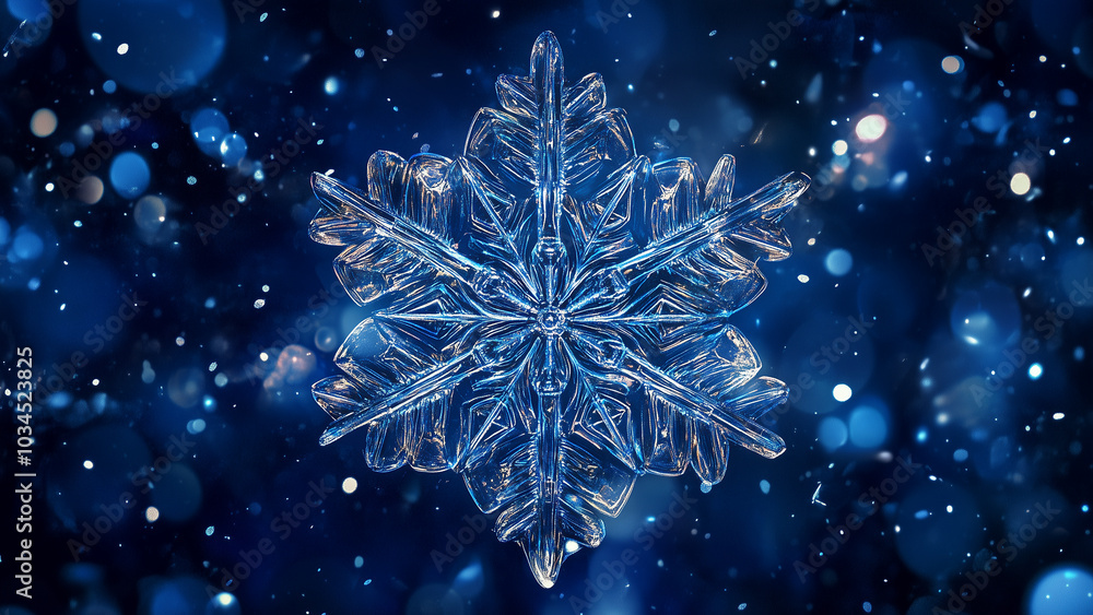 Centered Snowflake with Pop Art Vibes: Digital Graphic Design Centered Snowflake with Pop Art Vibes: Digital Graphic Design