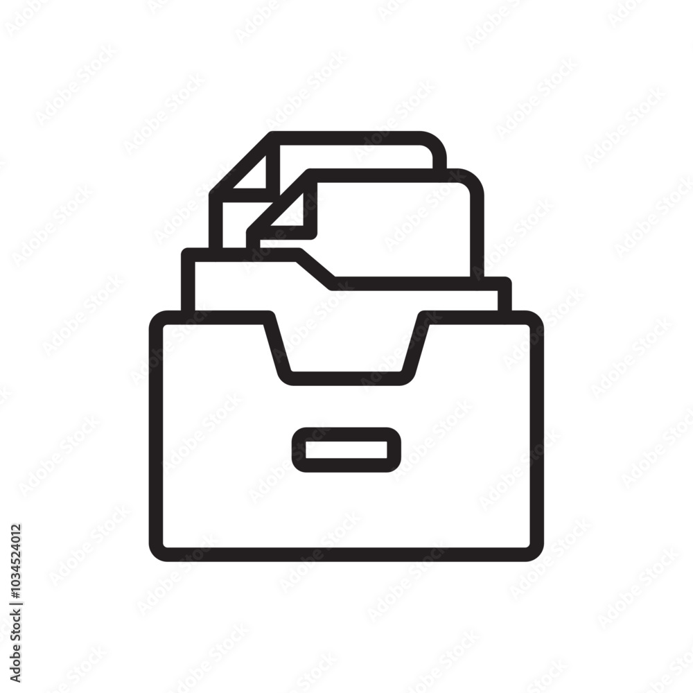 Store files icon Simple thin outline Store files icon Simple thin outline