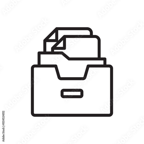 Store files icon Simple thin outline