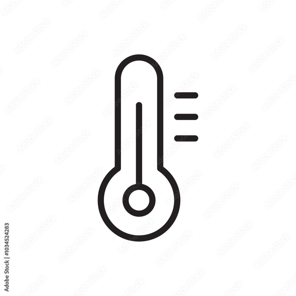Temperature icon Simple thin outline Temperature icon Simple thin outline