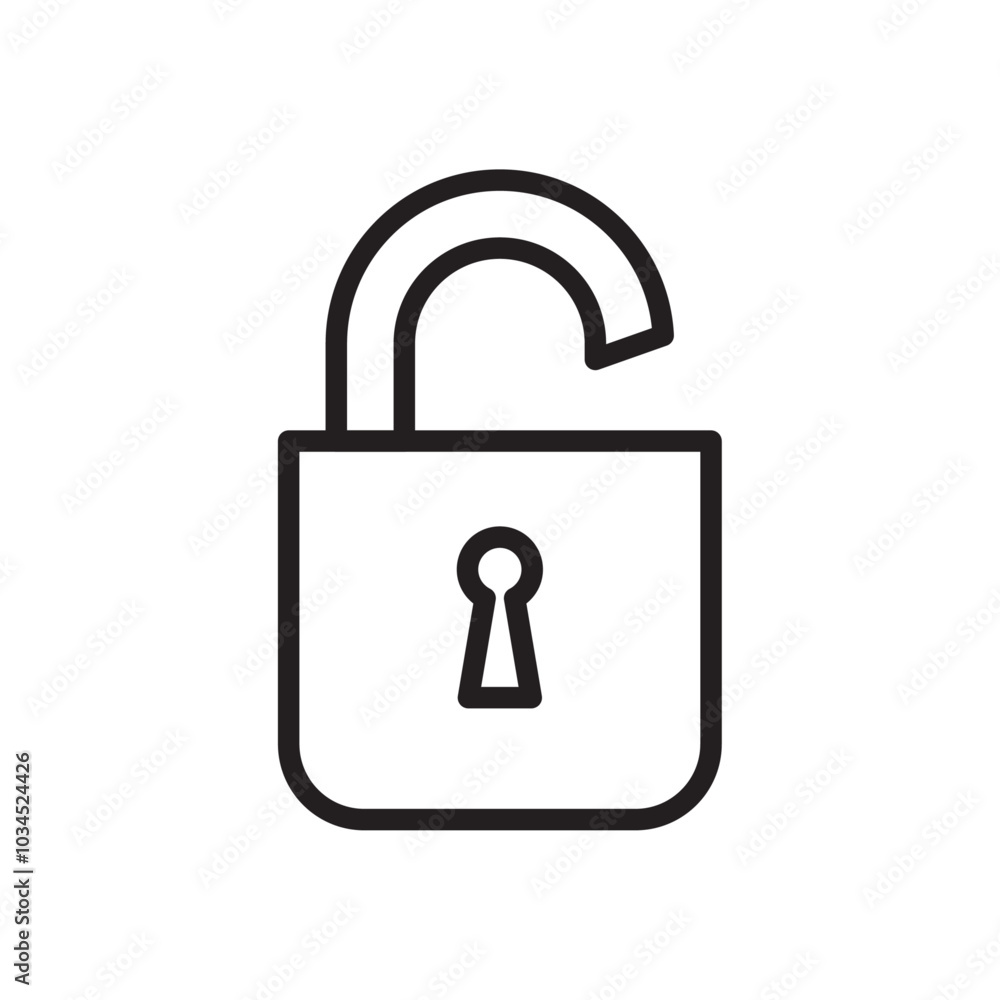 Unblocked icon Simple thin outline Unblocked icon Simple thin outline