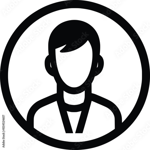 Man user profile icon vector illustration. photo