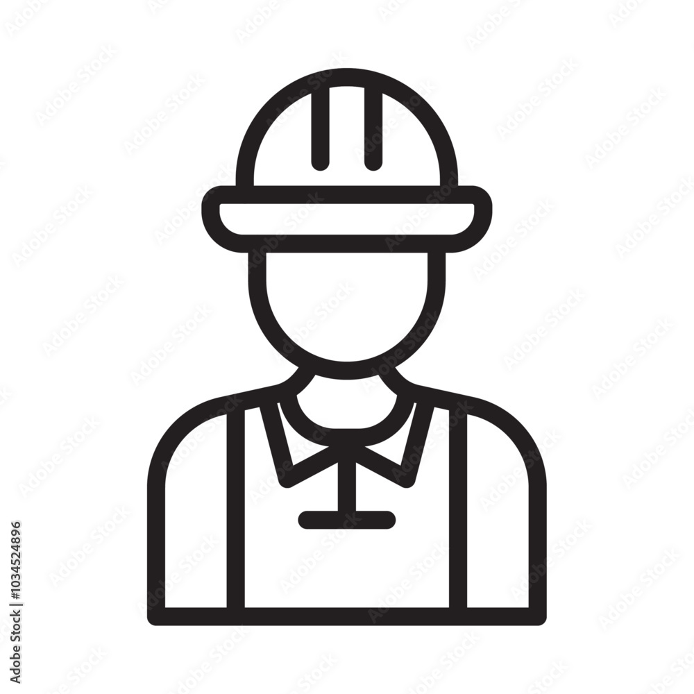Worker icon Simple thin outline Worker icon Simple thin outline