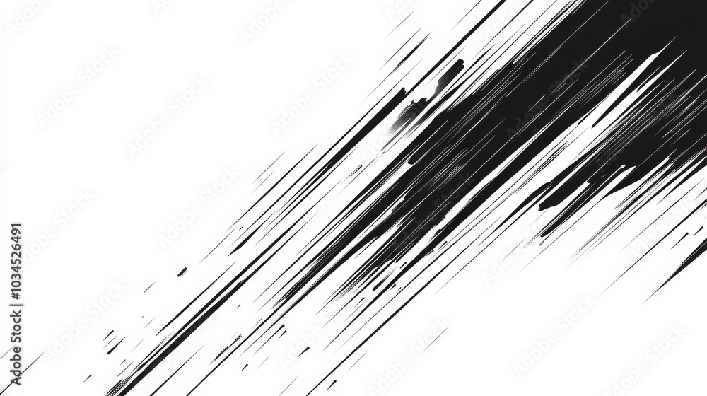 Obraz premium Black and white vector lines featuring straight diagonal patterns on a simple background