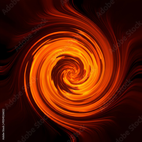 Wallpaper Mural Abstract vortex of fire swirling flames  molten lava whirlpool Torontodigital.ca