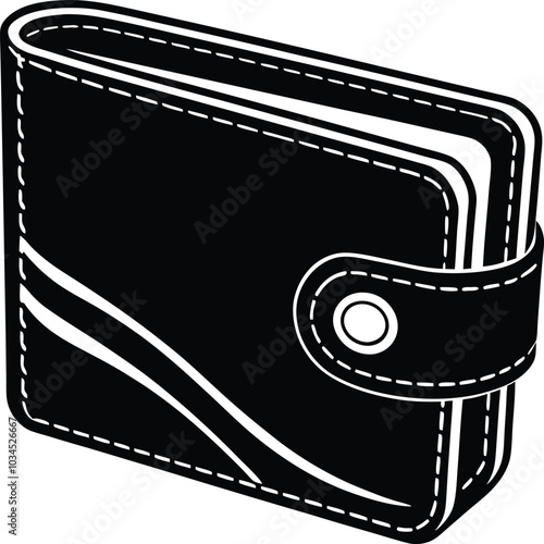 wallet silhouette vector design illustration on white background eps10