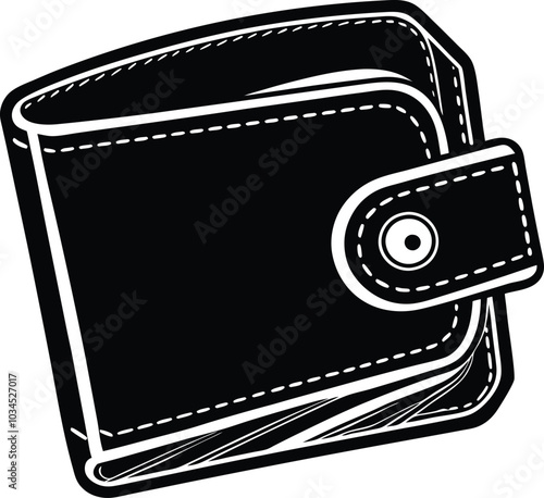 wallet silhouette vector design illustration on white background eps10