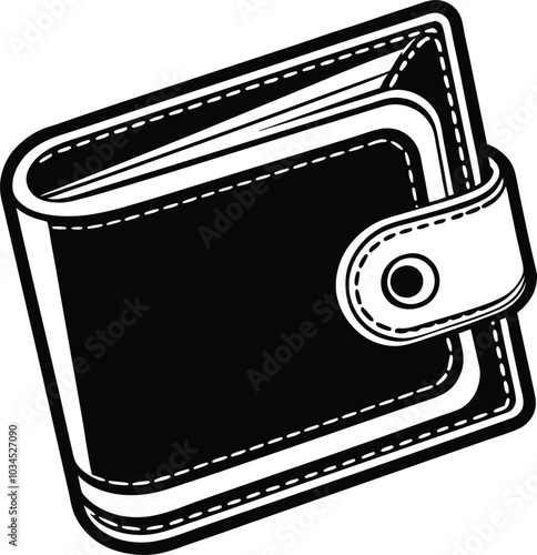 wallet silhouette vector design illustration on white background eps10