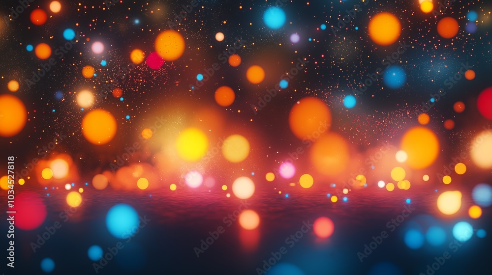 Colorful bokeh lights with a dark background Colorful bokeh lights with a dark background