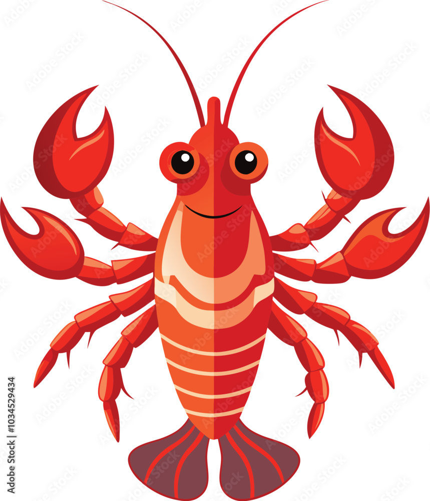 Lobsters vector illustration on white background Lobsters vector illustration on white background