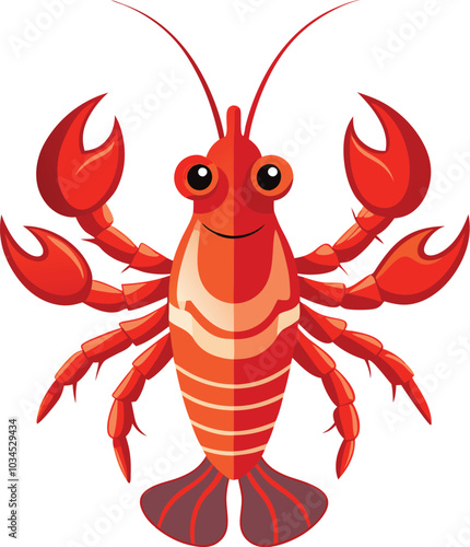 Lobsters vector illustration on white background