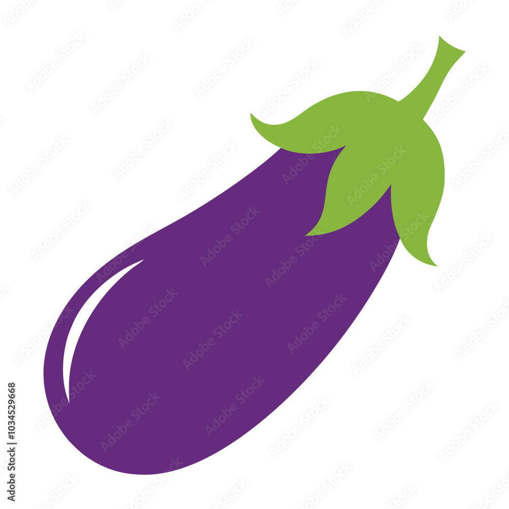 Eggplant vector silhouette on white background Eggplant vector silhouette on white background
