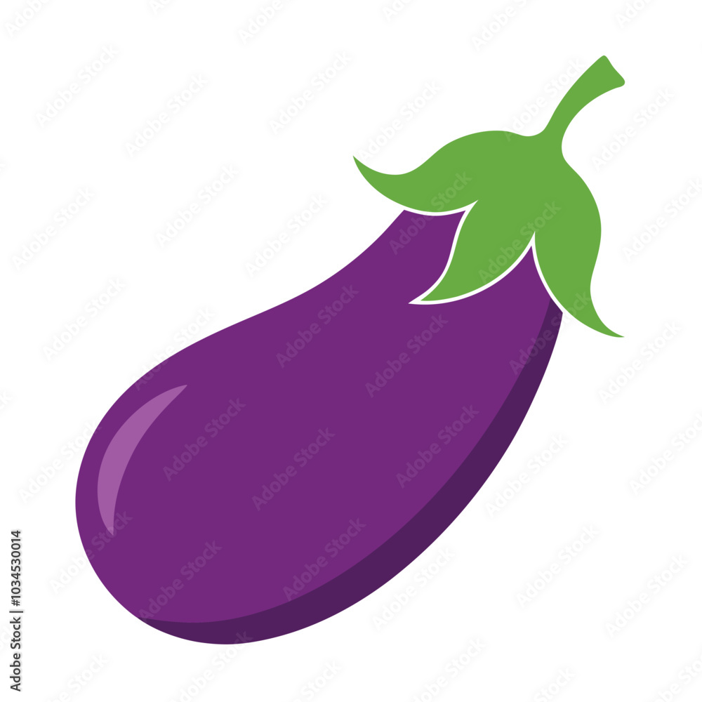 Eggplant vector silhouette on white background Eggplant vector silhouette on white background