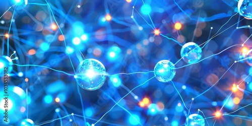 Wallpaper Mural A high-tech global business network with vibrant connections Torontodigital.ca